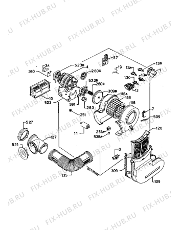 Взрыв-схема стиральной машины Castor CD55EK - Схема узла Electrical equipment